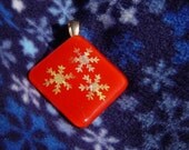Winter Snowflakes. OOAK, fused glass, Let It Snow