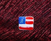 4th of JULY AMERICAN FLAG Patriotic PIN Veteran Made