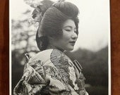 LARGE Japanese Geisha Photograph