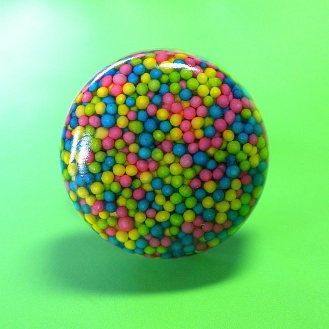 Neon Sprinkle Resin Ring