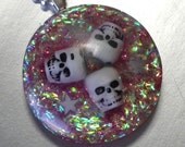 Resin Skull Necklace - Triple Skull Threat