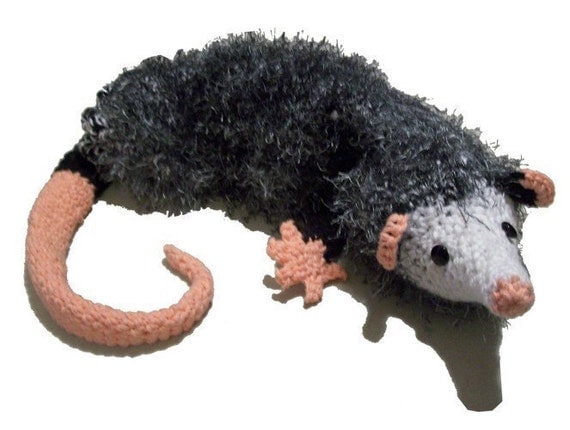 Opossum Drawstring Bag - Crochet Pattern