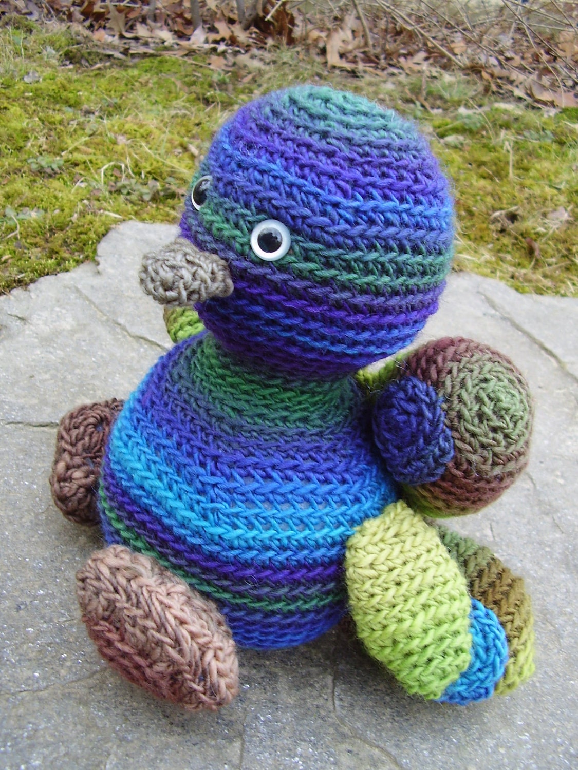 Crochet PATTERN: Plush Peacock -pdf-