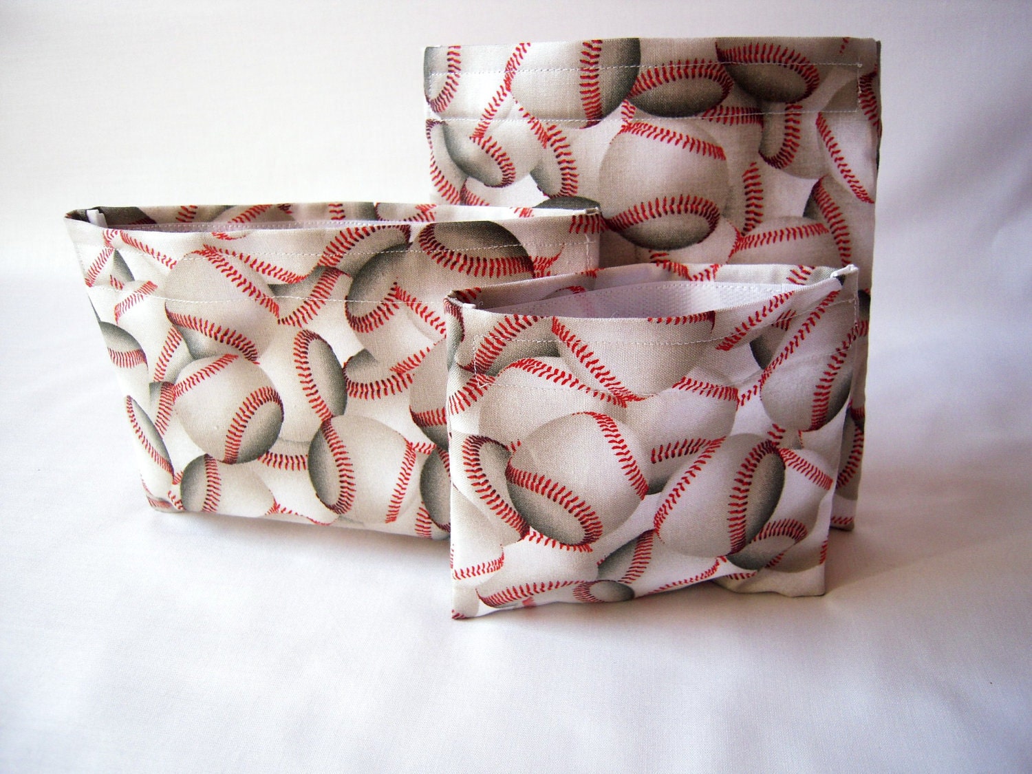 Set of 3 Reusable Bags - Baseball