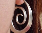 Large spiral earrings