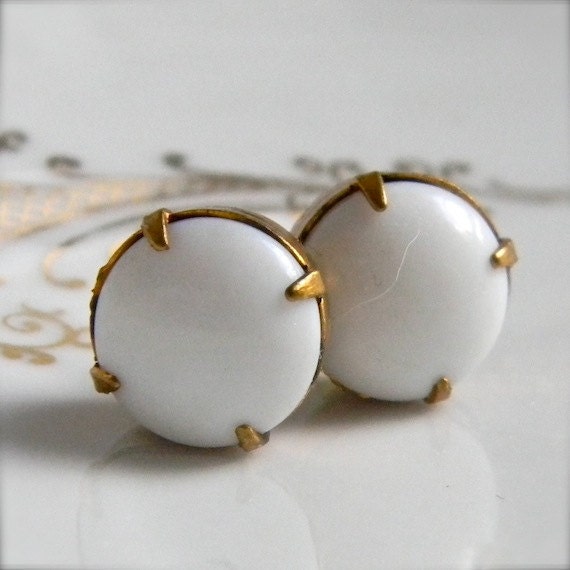White Elephant Earrings