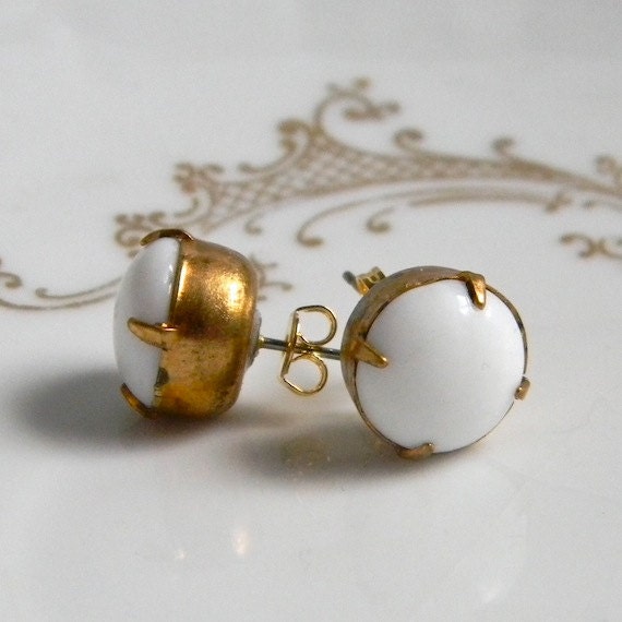White Elephant Earrings