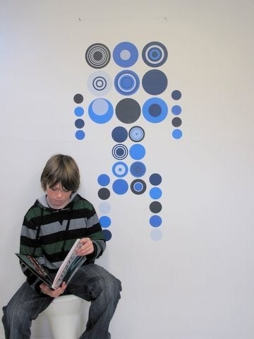 Old Skool Blues - Wall stickers fabric reusable decals