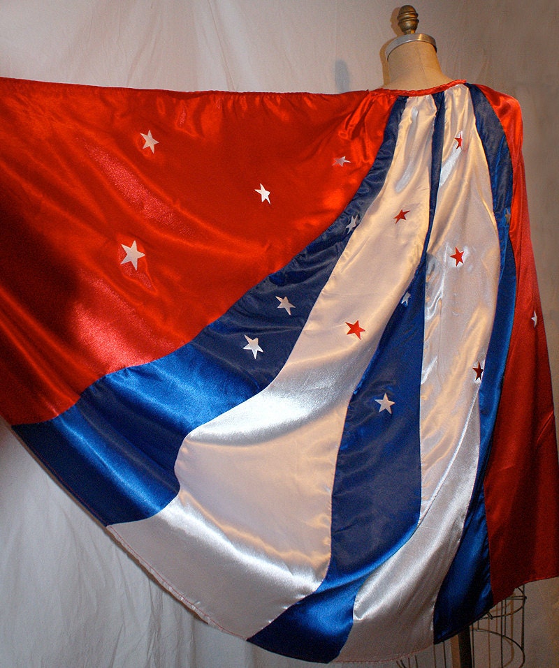 LONG 50" Awesome SATIN Cape for your Super Hero / Wonder Woman or WW Nemisis Costume...
