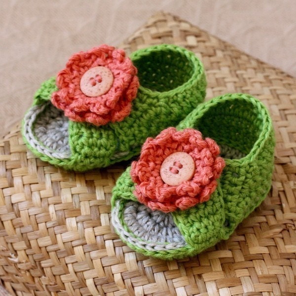 Instant download  - Crochet PATTERN (pdf file) - Cross Strap Baby Sandals