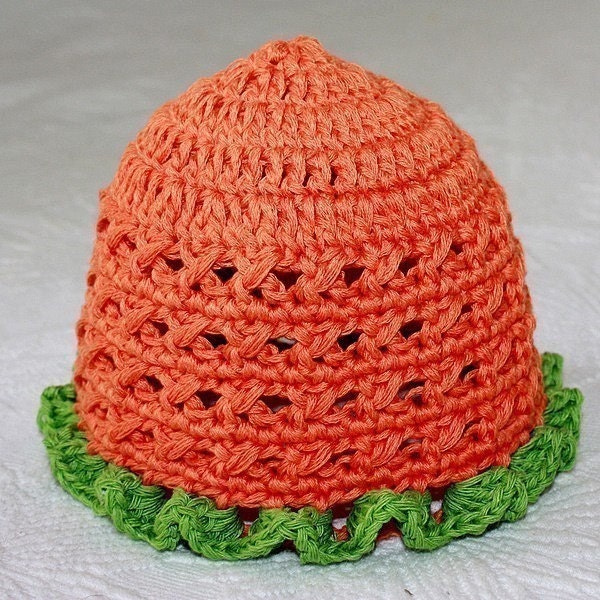 Instant download - Crochet PATTERN (pdf file) - Ruffle Baby Hat