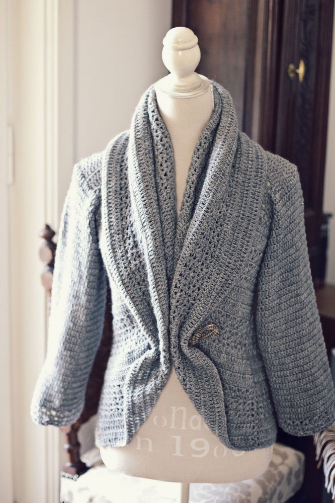 Instant download - Crochet PATTERN (pdf file) - Ladies' Shrug - Cardigan