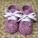Instant download - Crochet PATTERN (pdf file) - Baby Ribbon Lace booties