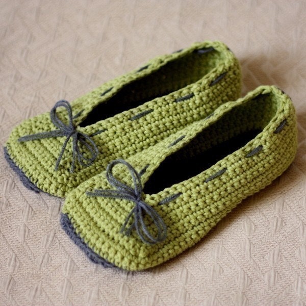 Instant download - Crochet women slippers PATTERN (pdf file) - Ladies Ballet Flats