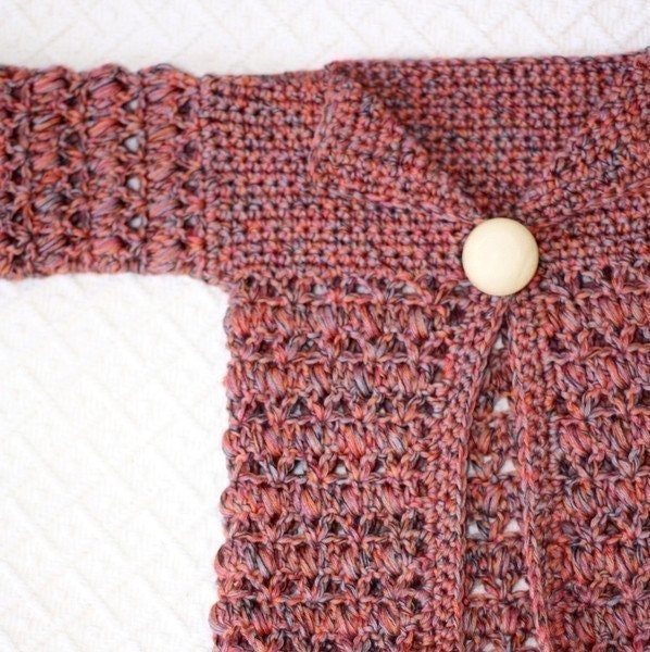 Instant download - Crochet PATTERN (pdf file) - Baby Bobble Cardigan