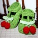 Instant download - SALE - Crochet PATTERN (pdf file) - T-strap Cherry Baby Booties