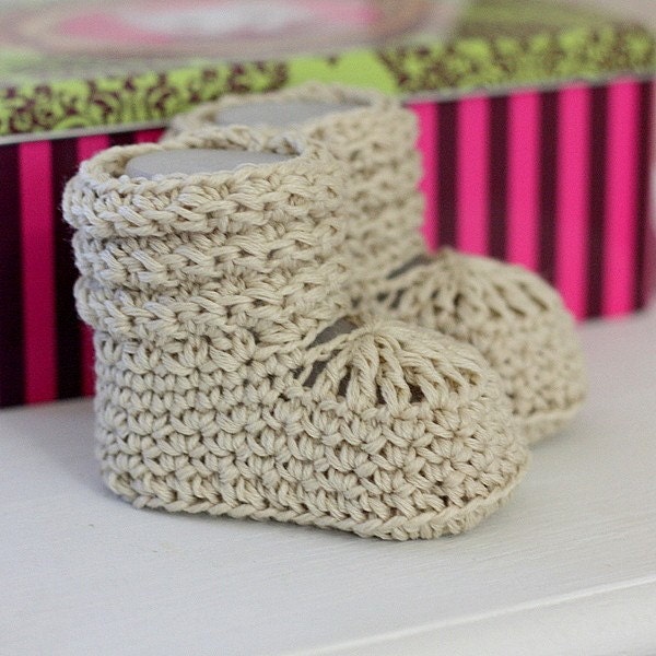 Instant download - Crochet PATTERN baby booties (pdf file) - Nina's Baby Boots