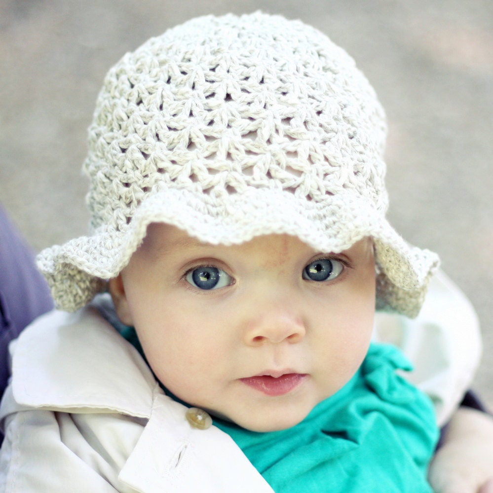 Instant download - Crochet PATTERN (pdf file) - Summer Sun Hat (baby to adult)