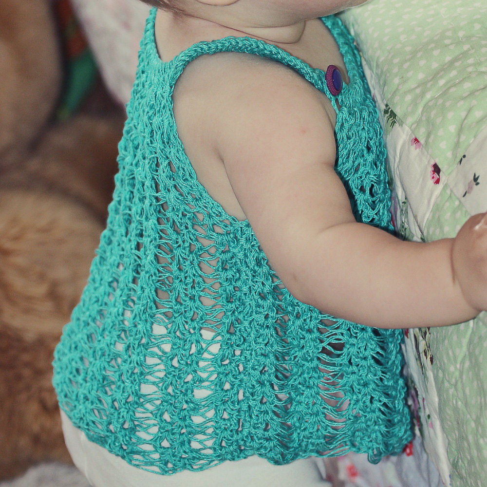 Instant download - Crochet PATTERN (pdf file) - Halter Top (for baby and toddler)