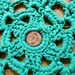 doily bath rug green