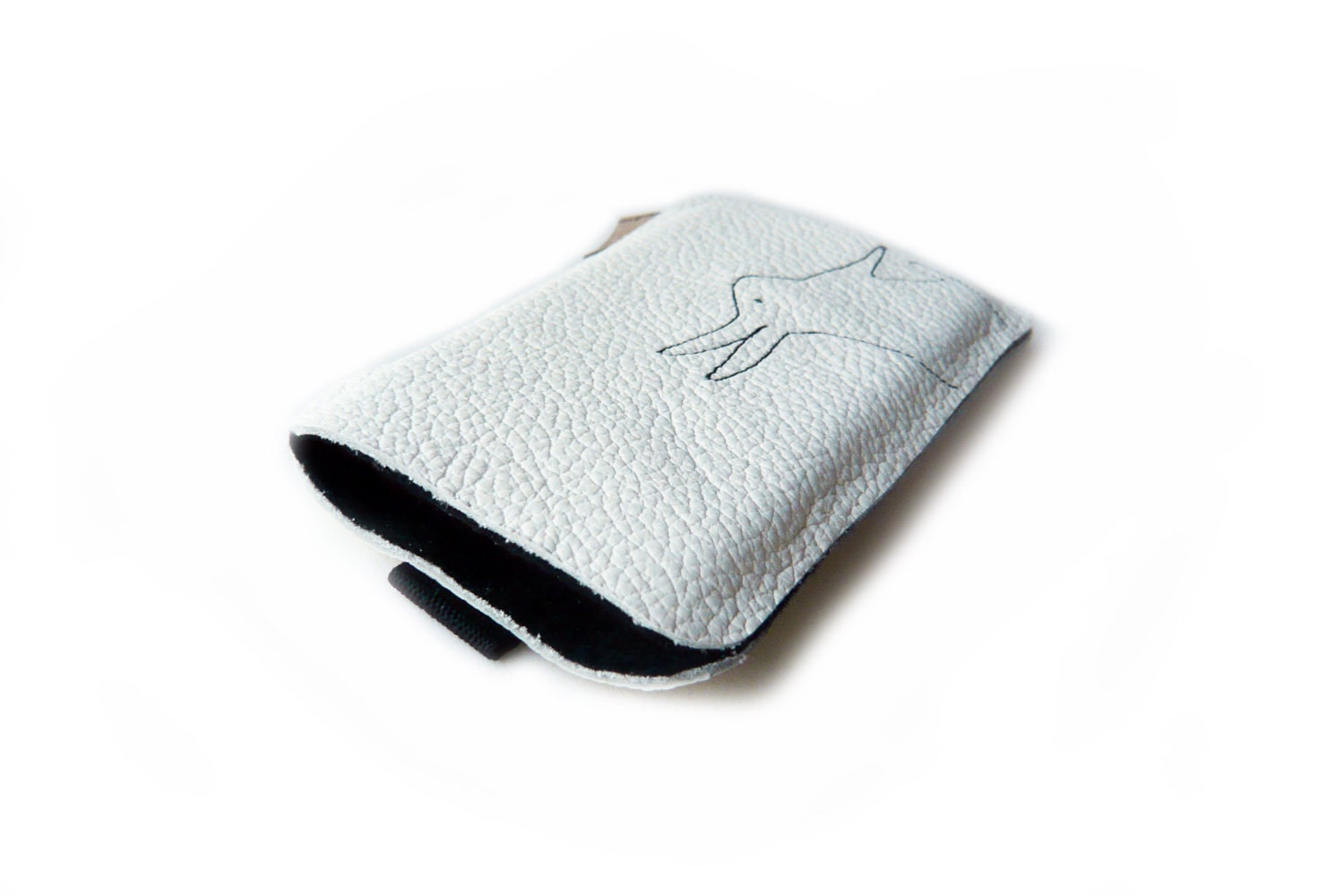 Iphone sleeve rabbit white leather case