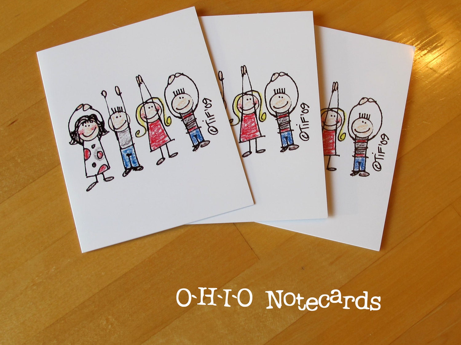 O-H-I-O Cuties OSU Buckeye Pride Cards - Set of 3 Note Cards - This is the very last set of these
