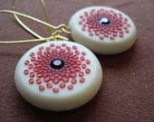 crimson ivory earrings