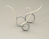 White Single Spike Plume Ring - made to order