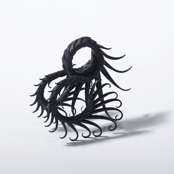 CUSTOM - Mussorgsky Ring with Soft Black Spikes