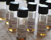 Organic Natural Botanical Perfume Sampler - Eco d'Lux Pack of Six Glass Vials - Nature Fragrance made with Essential Oils
