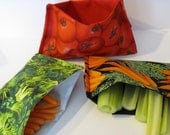 Eat your Veggies Eco Friendly ReUsable Snack Bag set from FigTreeBoutique