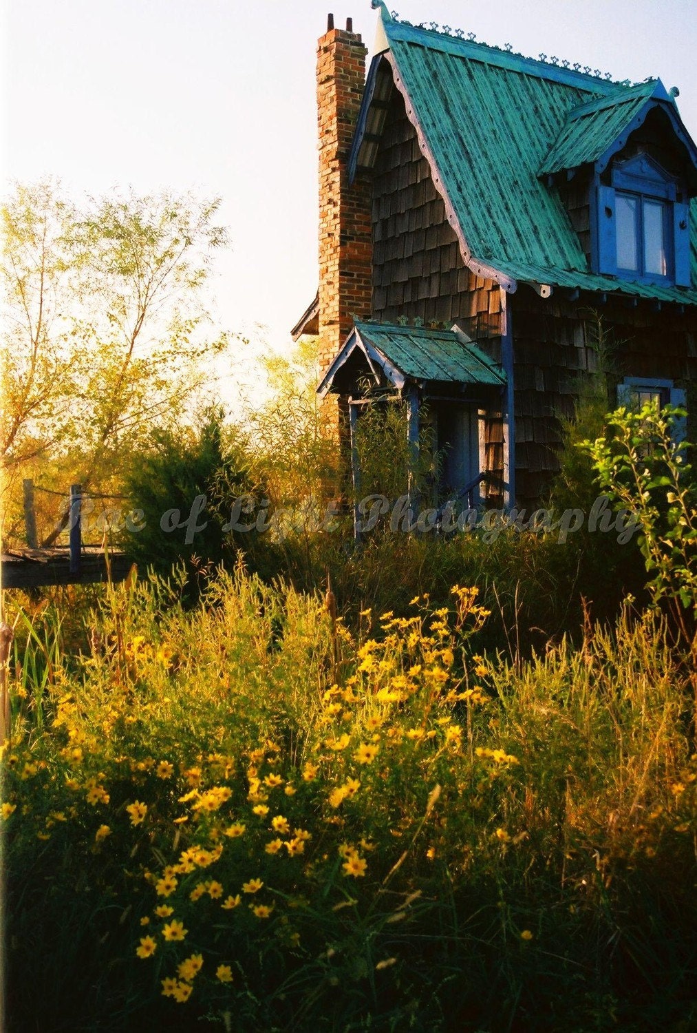 Sunset Autumn Cottage - 8x10 Original Art Photography