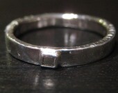 Matte Flash Ring with Rough Diamond