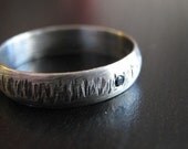 Textured Black Flash Ring