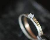 White Rough Diamond Ring