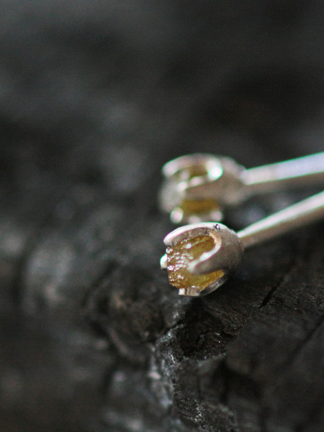Rough Diamond Earrings Ready to ship