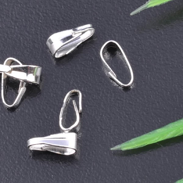100pcs silver plated connectors - bails diy