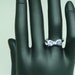 Amethyst heart shape 9k gold filled women ring US size 7