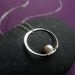 Eternity Necklace, Pea in the pod necklace, Tiny pearl, Bridesmaid gifts, Sterling silver, Gold optional, minimal, everyday jewelry