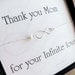 Mother of the groom or mother of bride card with silver infinity necklace, pearl necklace, mother in law gift, boxed gift set for mom