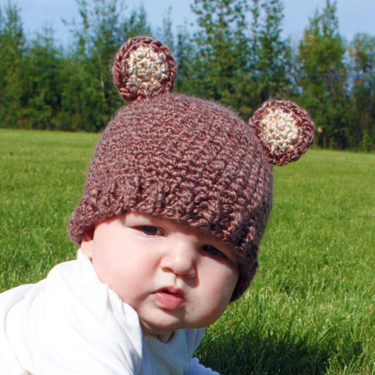 Instant Download - Crochet Pattern - Bunnies n' Bears Hat (Newborn to Child)