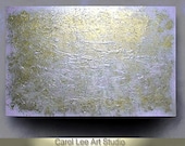 Modern ABSTRACT original metallic painting  contemporary art  custom camvas art leearte - Carol Lee Art Studio
