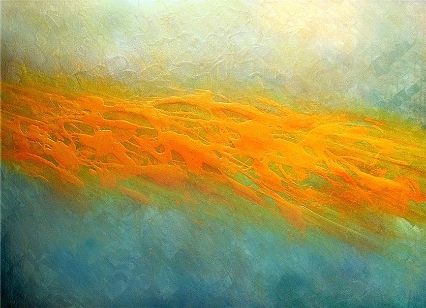 Large abstract contemporary art modern print on canvas painting JOURNEY by leearte Carol Lee Art Studio