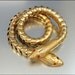 RESERVED Art Deco Necklace Snake Gold Red Rhinestone Articulated Vintage 1930s Jewelry Goth