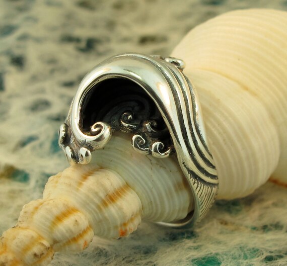 Silver Mavericks Wave Ring