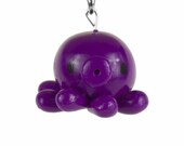 Purple Octopus Polymer Clay Lanyard Charm