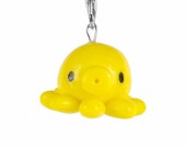 Yellow Octopus Polymer Clay Lanyard Charm