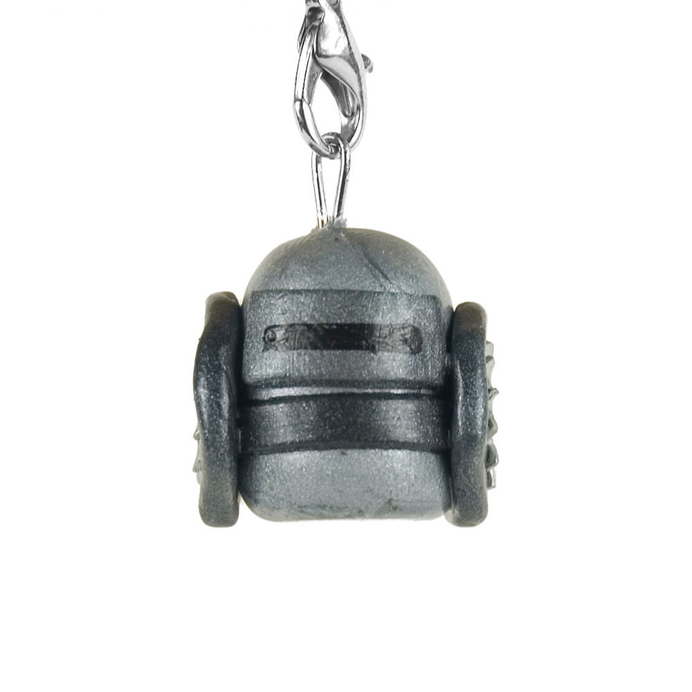 Mort the Robot Polymer Clay Lanyard Charm