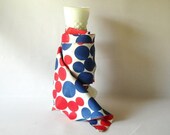 Vintage Scarf 1960s Scarf Fashion Polka Dots Red White and Blue Summer Fashion 4th of July