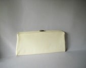 Vintage Purse White Faux Snakeskin Purse Vintage Clutch Purse